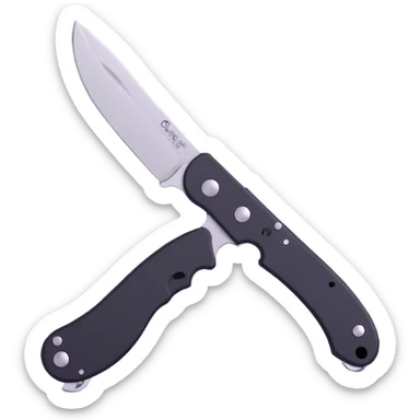 Spyderco pocket knife with thumb hole sticker