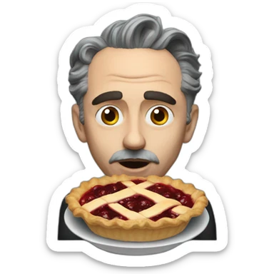jordan peterson eating a pie sticker