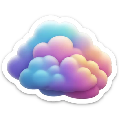 colorful clouds sticker
