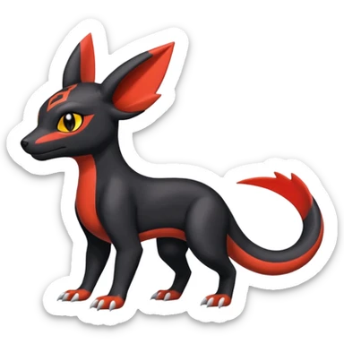 Umbreon-Salandit-Houndour-Charmeleon-Guilmon-fusion sticker