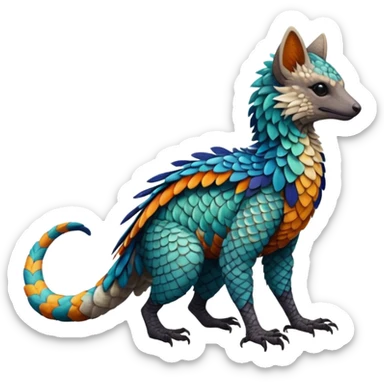 Modern Realistic Rare Fantasy Vernid-Trico-species by LiLaiRa full body sticker