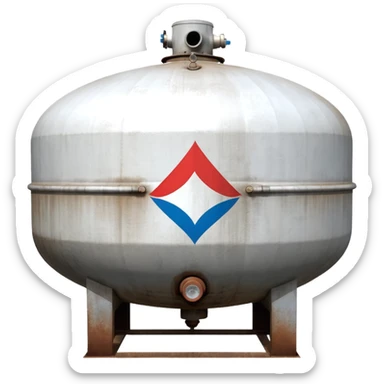 1000 gal residential propane tank white sticker