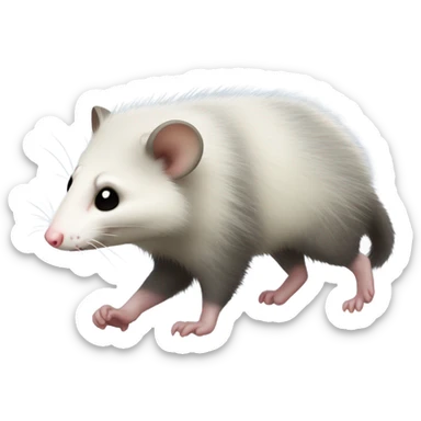 Opossum walking sticker