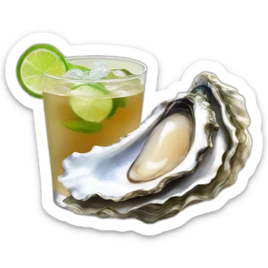 Oyster drinking moscow mule sticker
