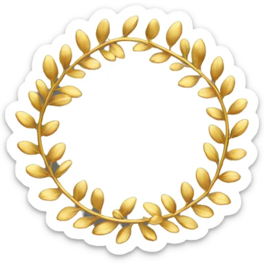 Gold wreath sticker