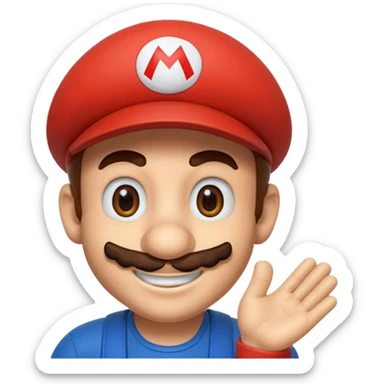 Super mario no gloves sticker