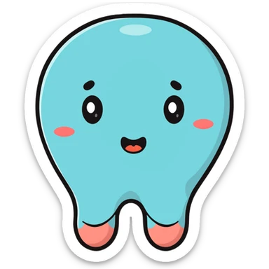 delicious food with drooling face sticker