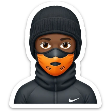 black guy with a nike ski mask sticker