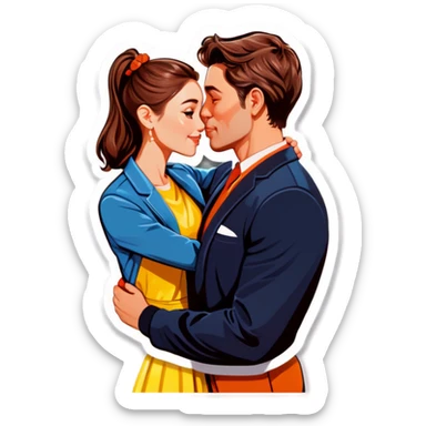 Hyper Realistic Couple in love  sticker