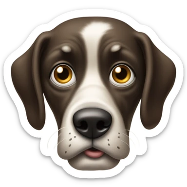 Perplexed dog sticker