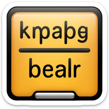 BAR надпись черным цветом sticker