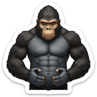 gorilla banging on his chest sticker