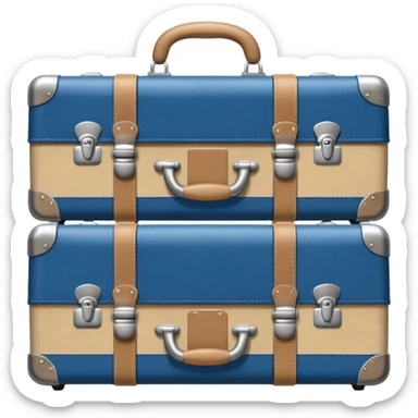 blue and beige suitcases sticker