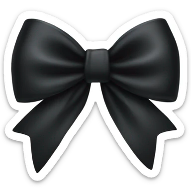 Elegant black bow sticker