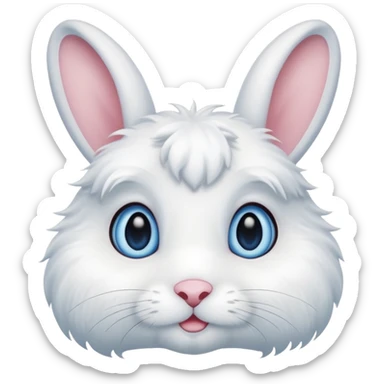 White rabbit has got blue eyes  sticker