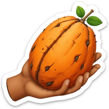 hand hold yam sticker