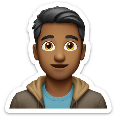 Modern Indian young man in Casual sticker