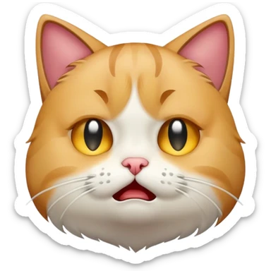 Cat crying emoji  sticker