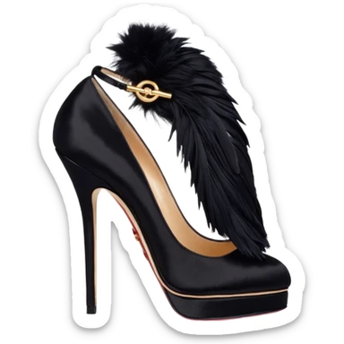 Agent Provocateur Charlotte Olympia ‘Elice’ Silk Satin Marabou sticker