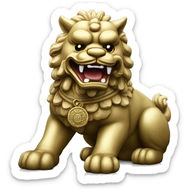 foo dog statue sticker