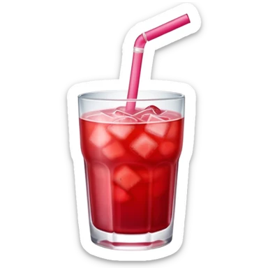 Glass of red fruit punch  sticker