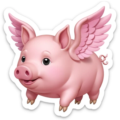 Flying pig  sticker