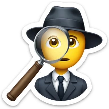detective magnifying glass sticker