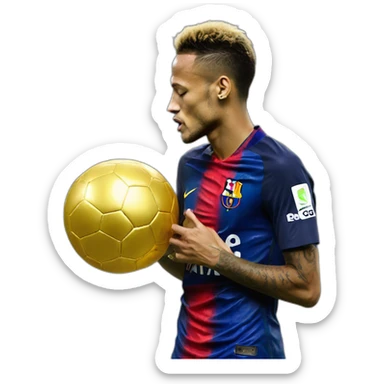Neymar kissing  ballon d’or sticker