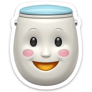 A open 🚽 with a face 😀 sticker