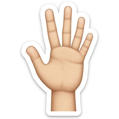 Cross your ring finger and your middle finger and with the same hand make a circle with your thumb and your pointer finger sticker