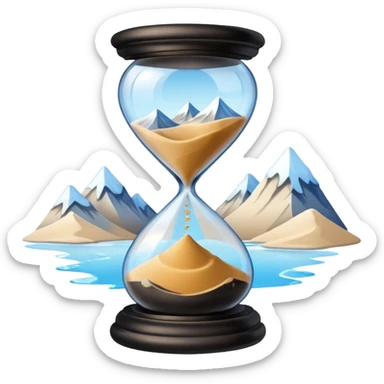 sablier sur neige sticker