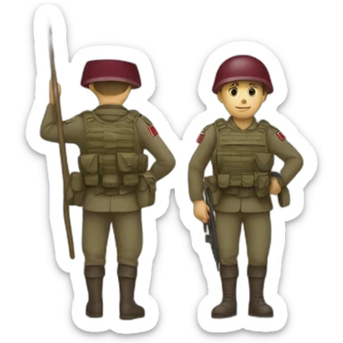 a soldier carrying the Latvian flag sticker