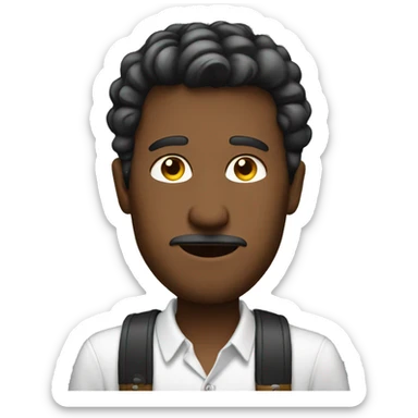 Men with a side part and a cigarrete sticker