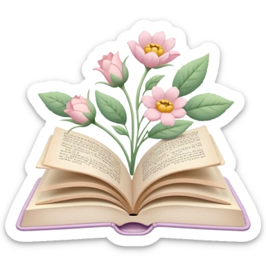 Open book in a girly style sticker