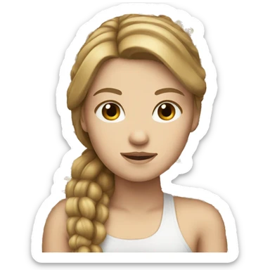 White girl with lightbrown hair sticker