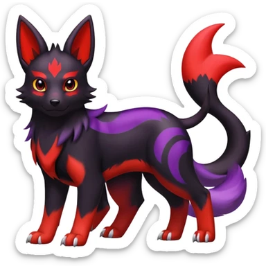 Guilmon-Houndour-Umbreon-hybrid sticker