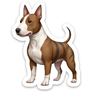 brindle english bull terrier  sticker