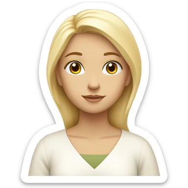 A calm blonde girl being zen sticker