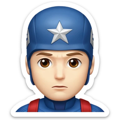 captain america head shot sticker