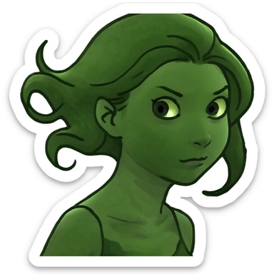 A girl flip her hair back after proving a point  sticker