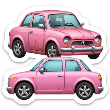 Carro Rosa Quebrado sticker