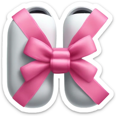 Air pod max’s with pink bows sticker