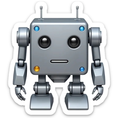 boxy robot sticker