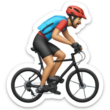 Mountain bike crash rider wearing a stethoscope  sticker