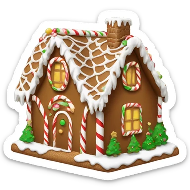 christmas gingerbread house sticker