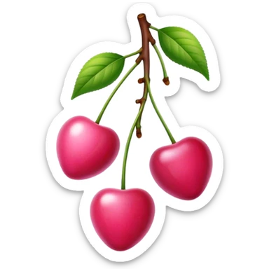 Pink cherries sticker