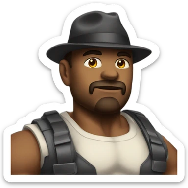 Big man millionaire muscle sticker