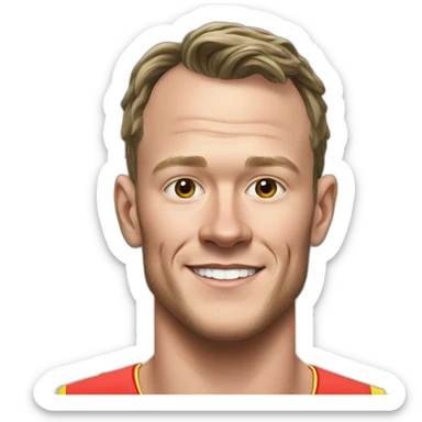 Jonathan Toews as a rainbow beach bum sticker