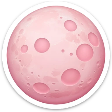 Pastel pink moon sticker
