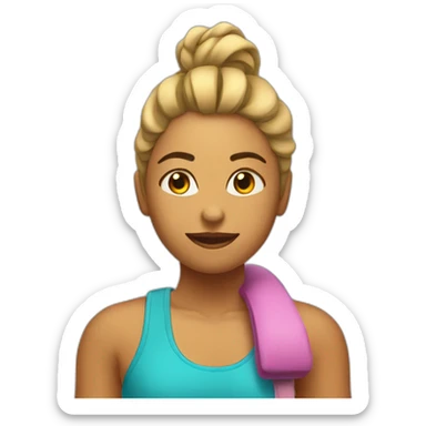 Chica en gimnasio sticker